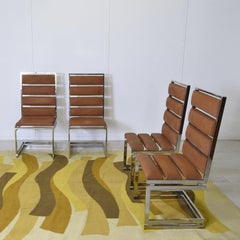 Romeo Rega set of four chairs Doghe 1970s