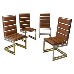 Romeo Rega set of four chairs Doghe 1970s