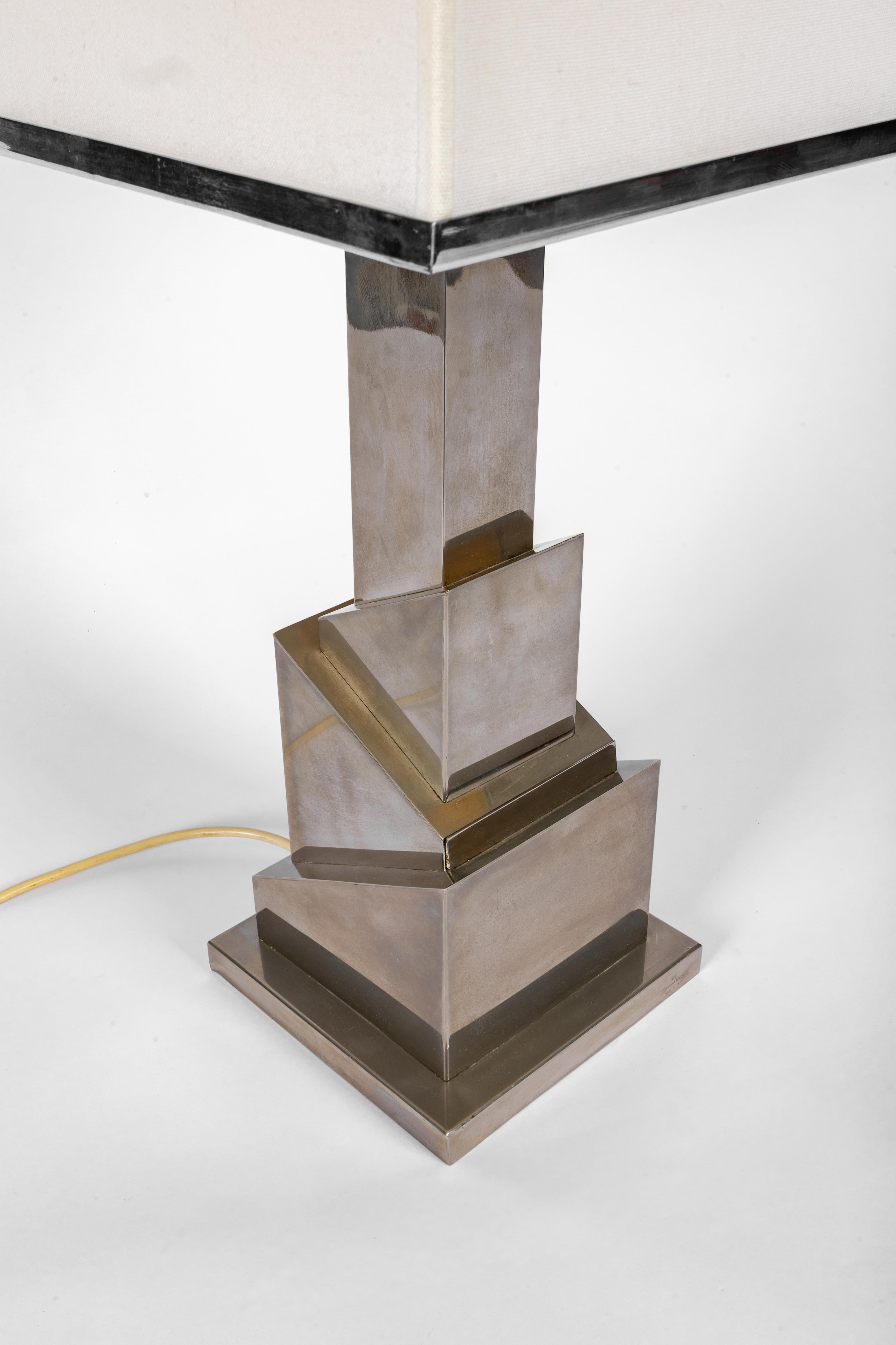 Romeo Rega skyscraper lamp ca 1970 signed in vendita 1