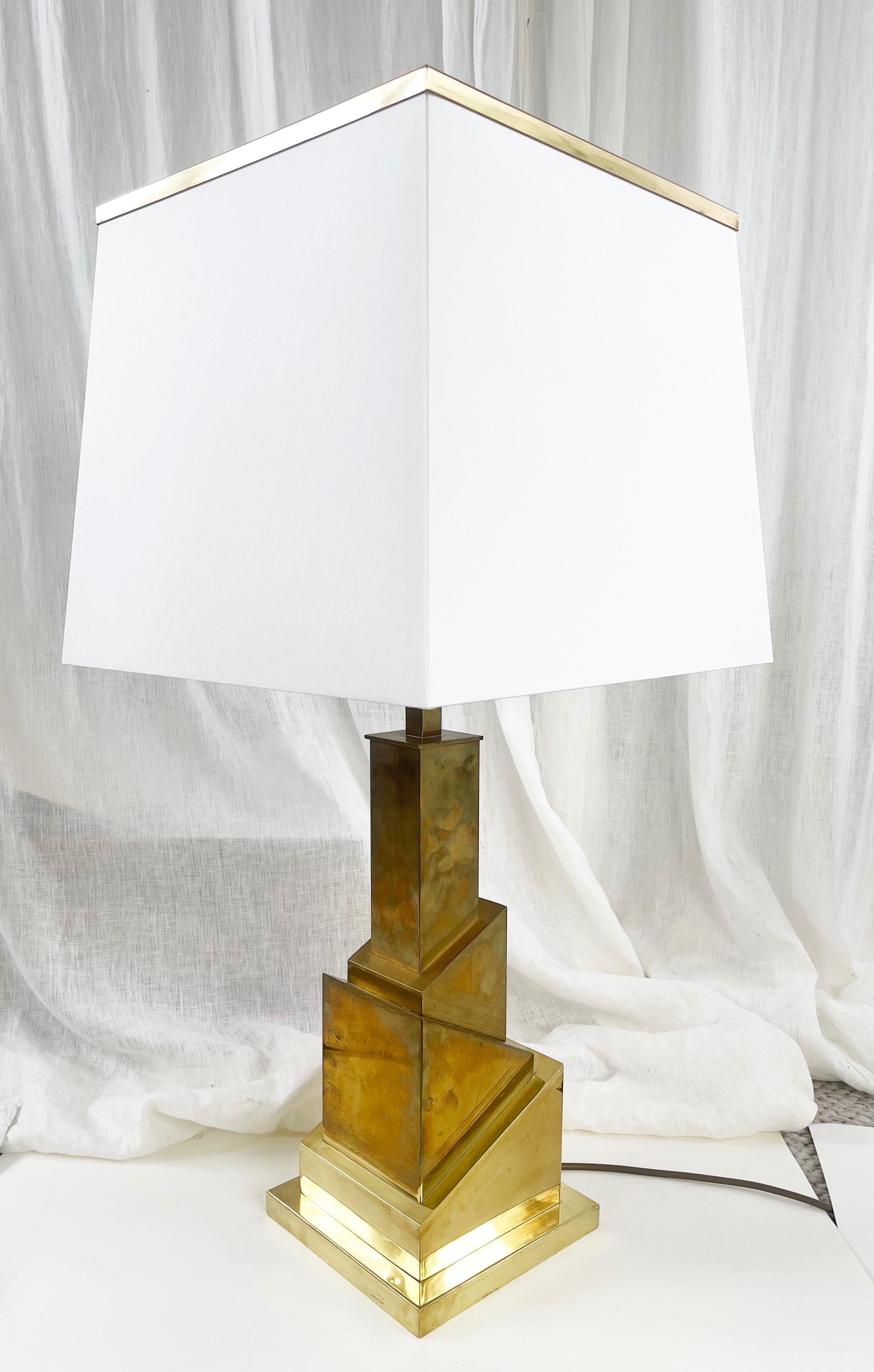 Laiton Lampe de table Romeo Rega 