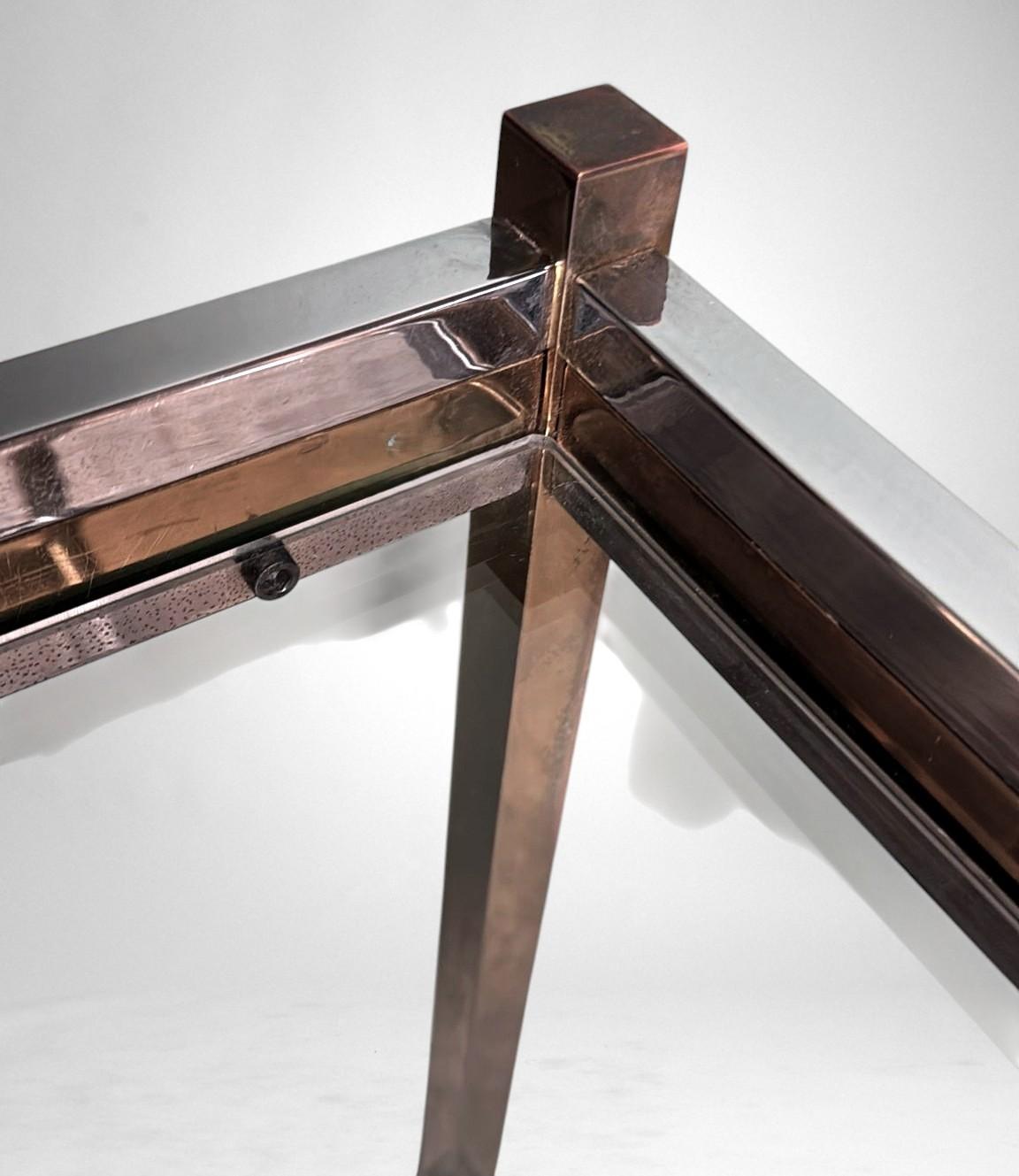 Romeo Rega - Carrello da bar in ottone e acciaio in stile italiano in vendita 7