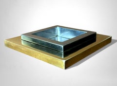 Romeo Rega Style Italian Steel And Brass Ashtray