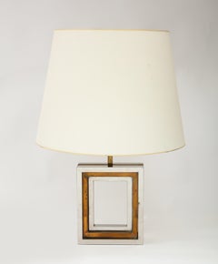 Romeo Rega Table Lamp in Nickel & Brass, Italy 1960's