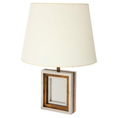 Lampada da tavolo Romeo Rega in nichel e ottone, Italia, anni '60