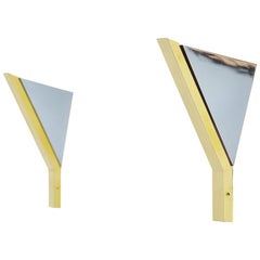 Used Romeo Rega Wall Lamp Chrome and Brass, Italy, 1970