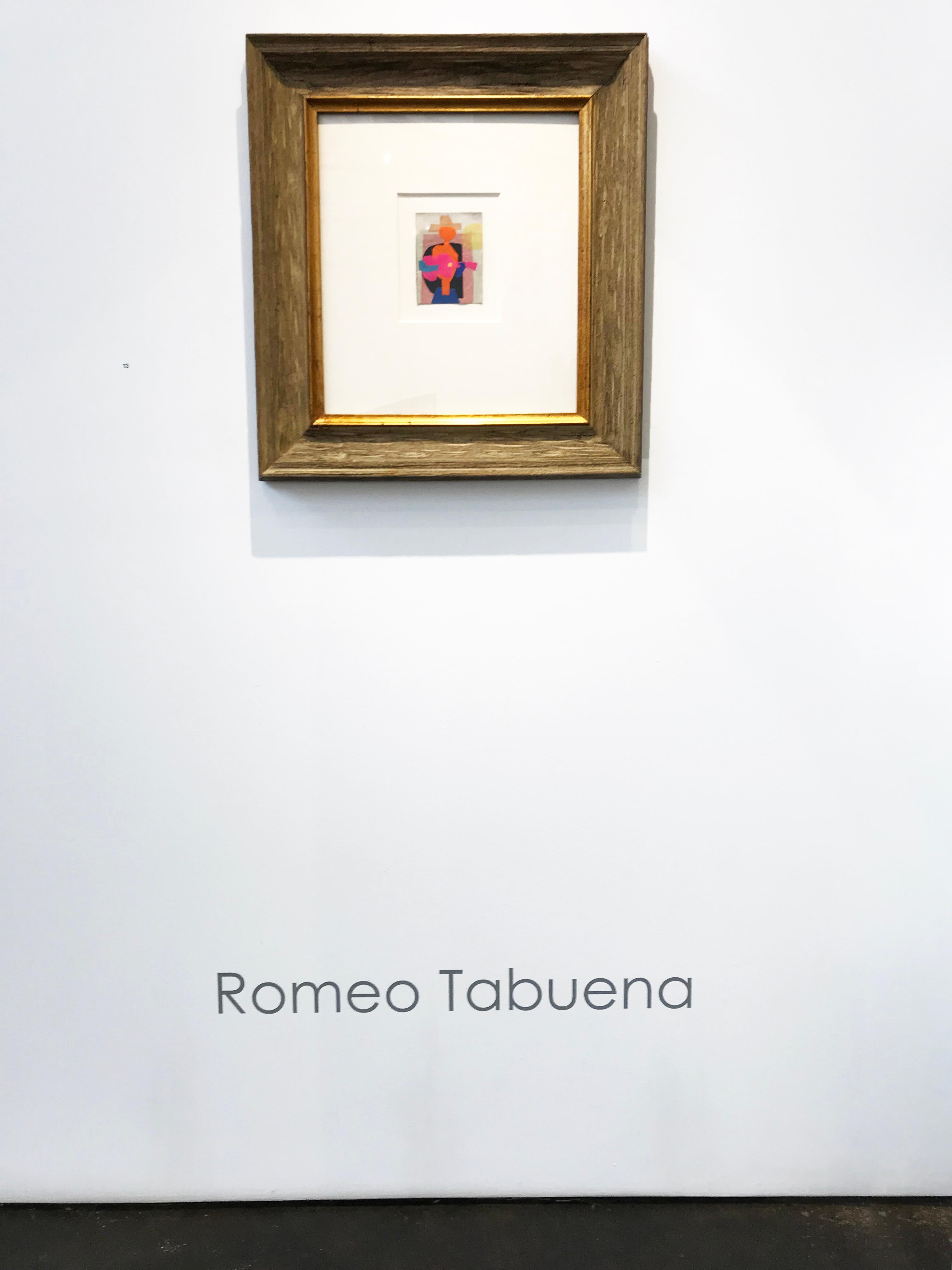 Multi-color collage
From the Estate of Romeo Tabuena
Vintage frame dimensions: 24.5