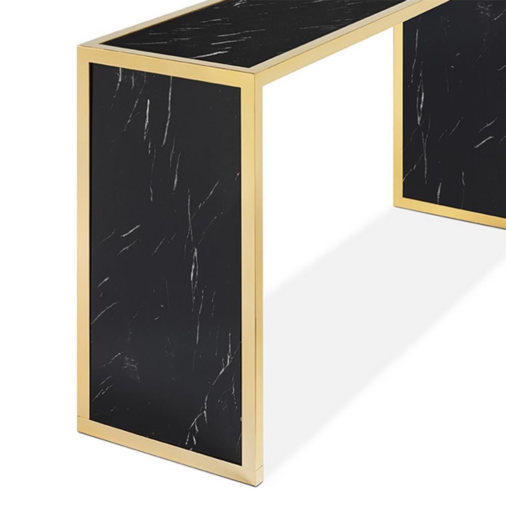 Hand-Crafted Romer Black Console Table For Sale