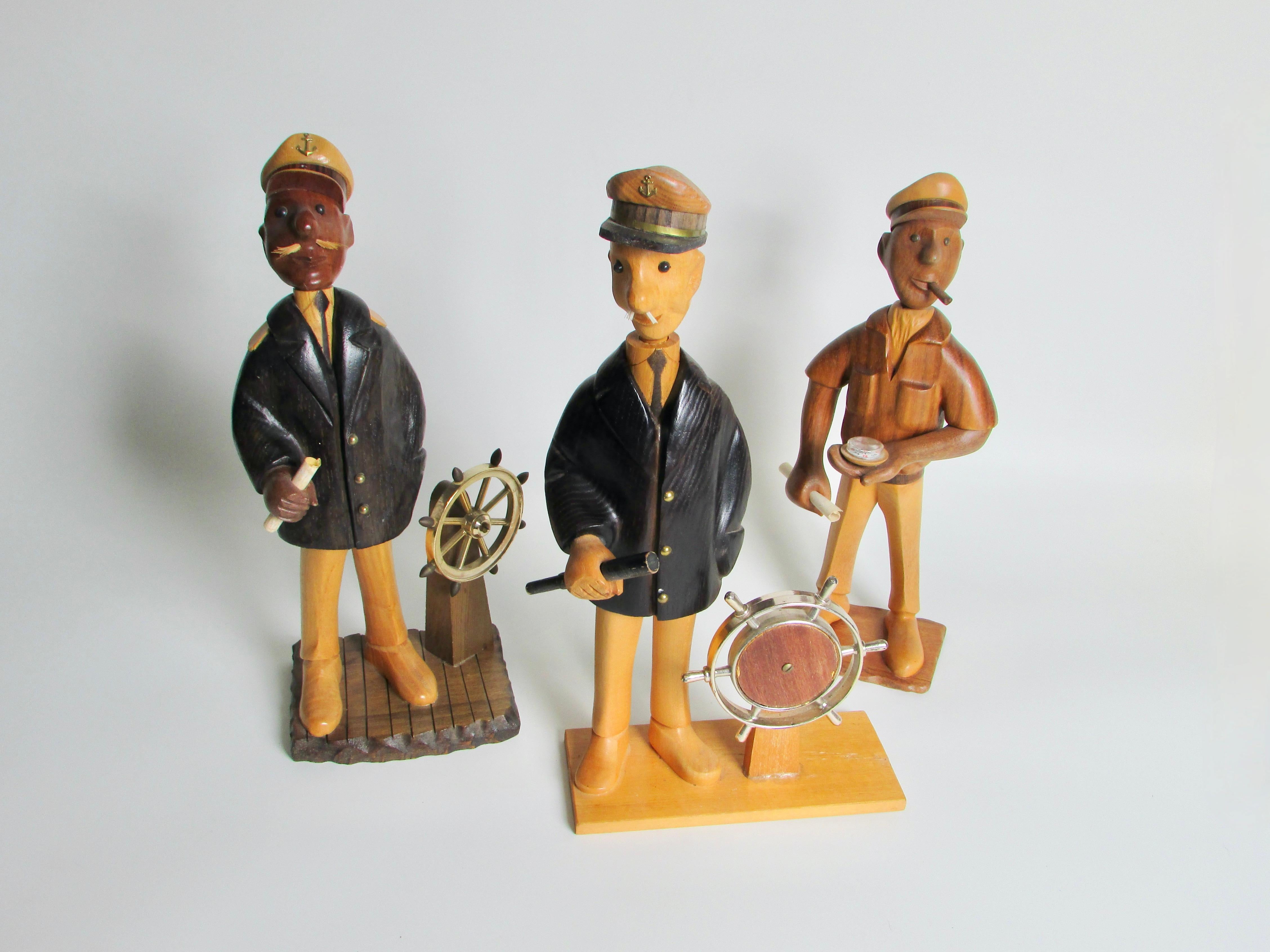 wooden sailor figurines