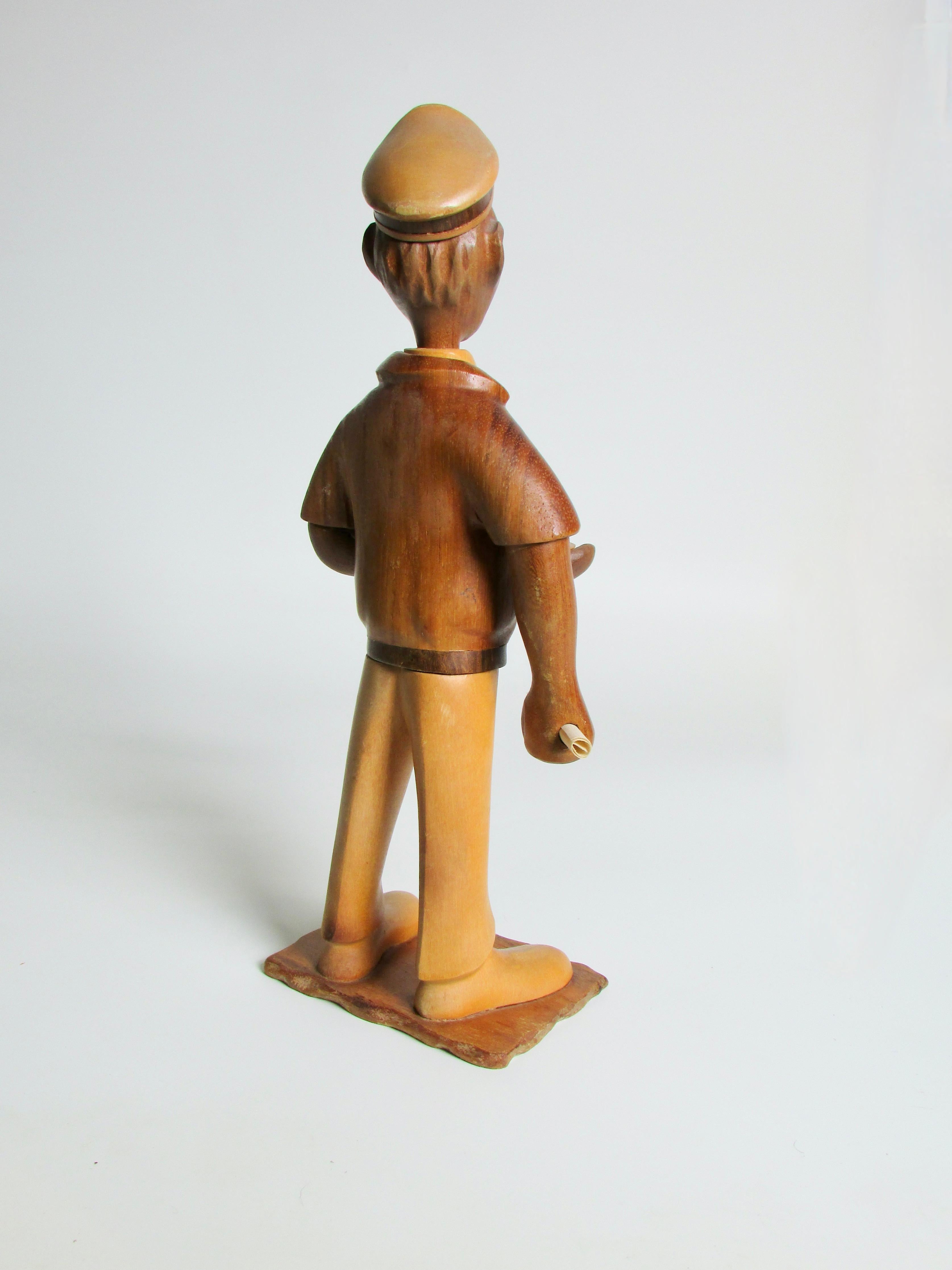 Romer Carved Italian Figures Boat Captain Sailor For Sale 1