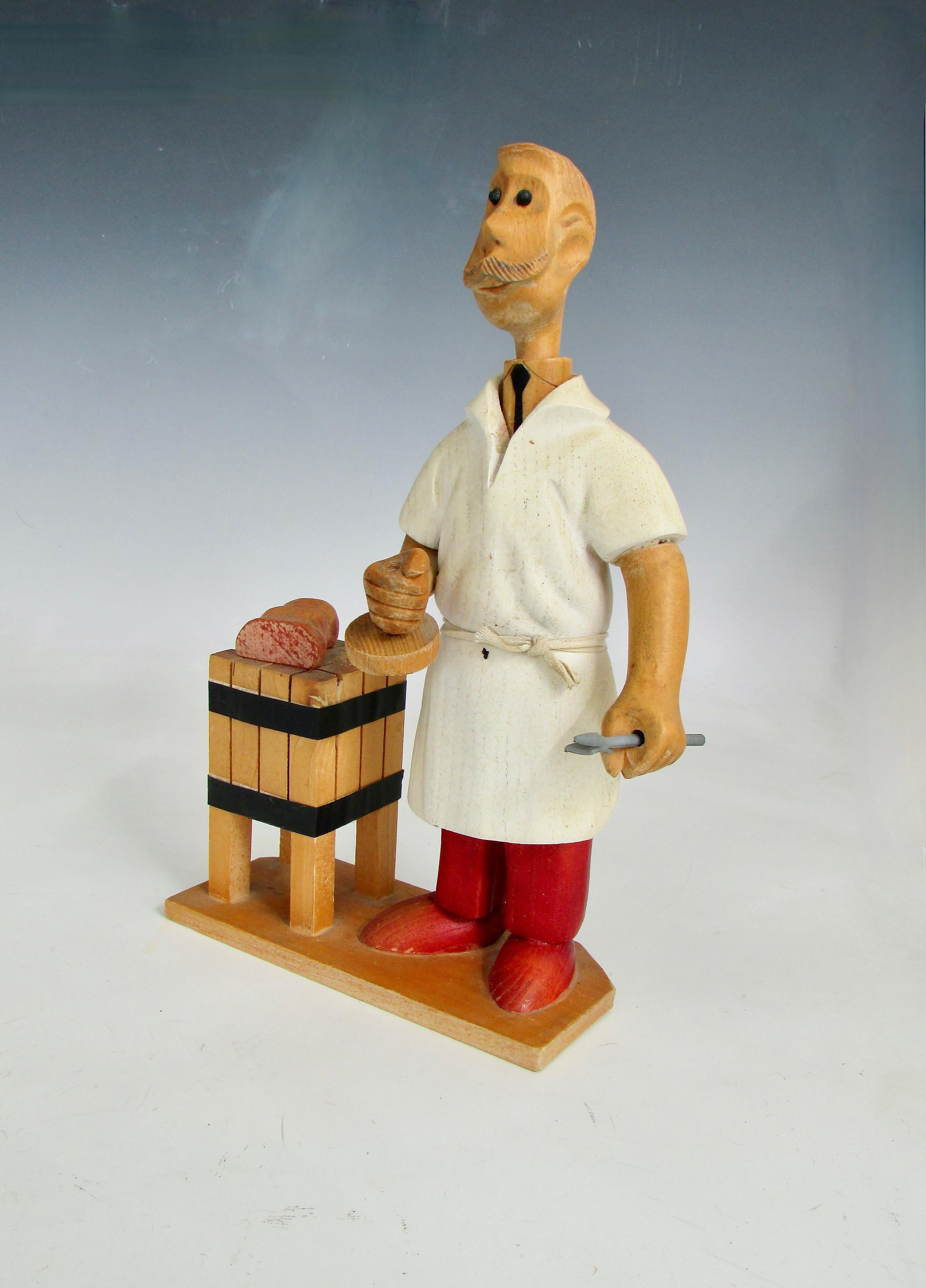 Caprichoso Romer Italia tallado a mano escritorio carnicero  con escultura de mesa siglo XX en venta