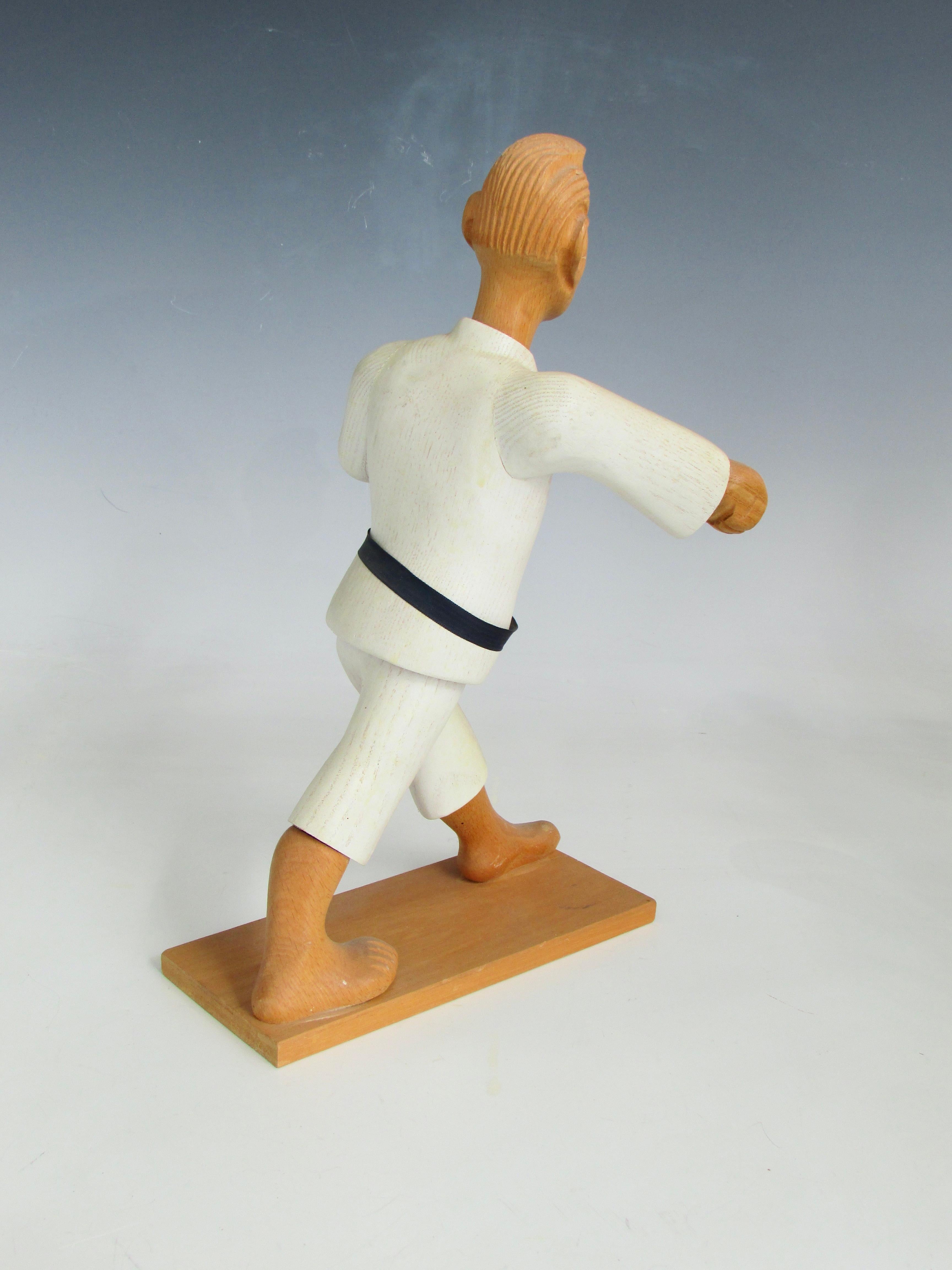Romer italia escultura de escritorio tallada a mano cinturón negro de artes marciales Italiano en venta