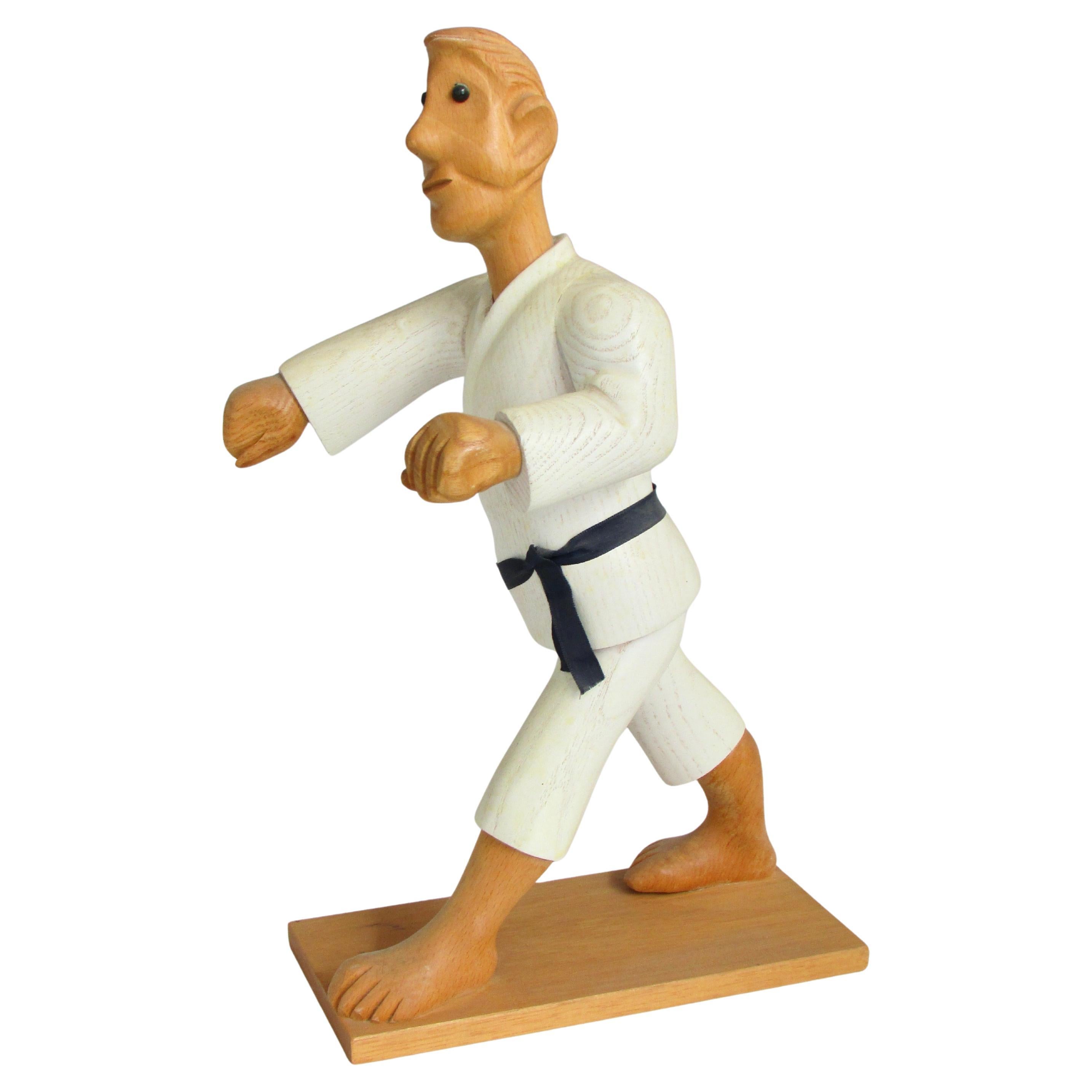 Romer italia escultura de escritorio tallada a mano cinturón negro de artes marciales