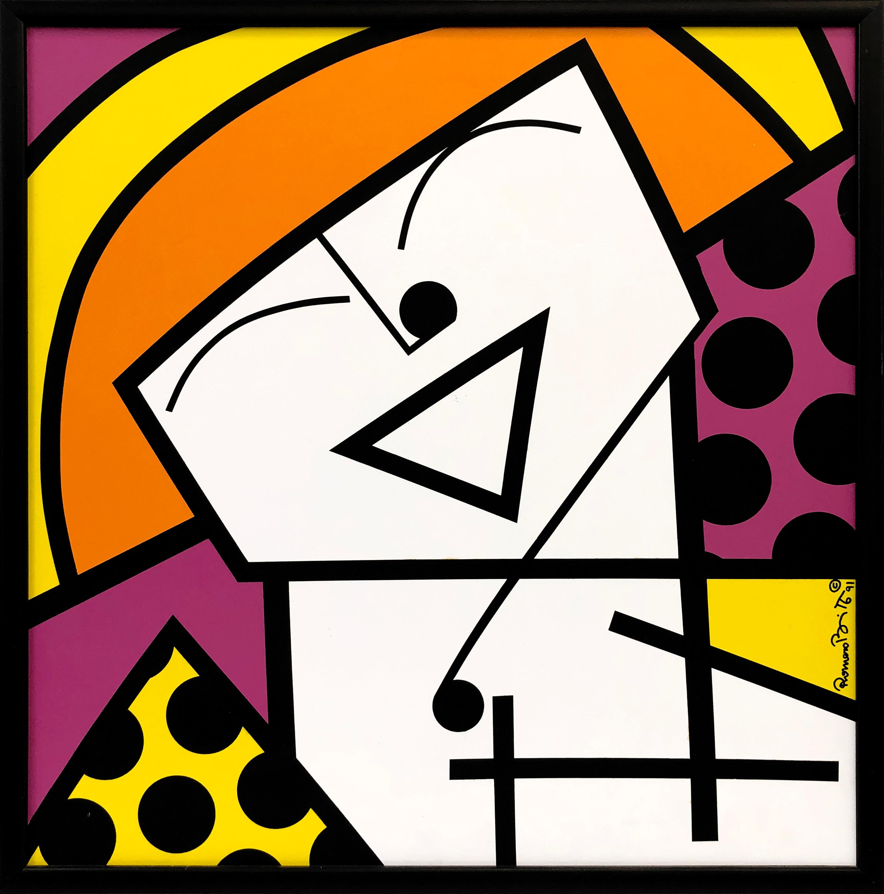 Figurative Painting di Romero Britto - Sorriso giapponese (dipinto originale)