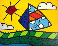 O Sonho do Antony—Portuguese for Antony’s Dream Acrylic Pop Art by Romero Britto