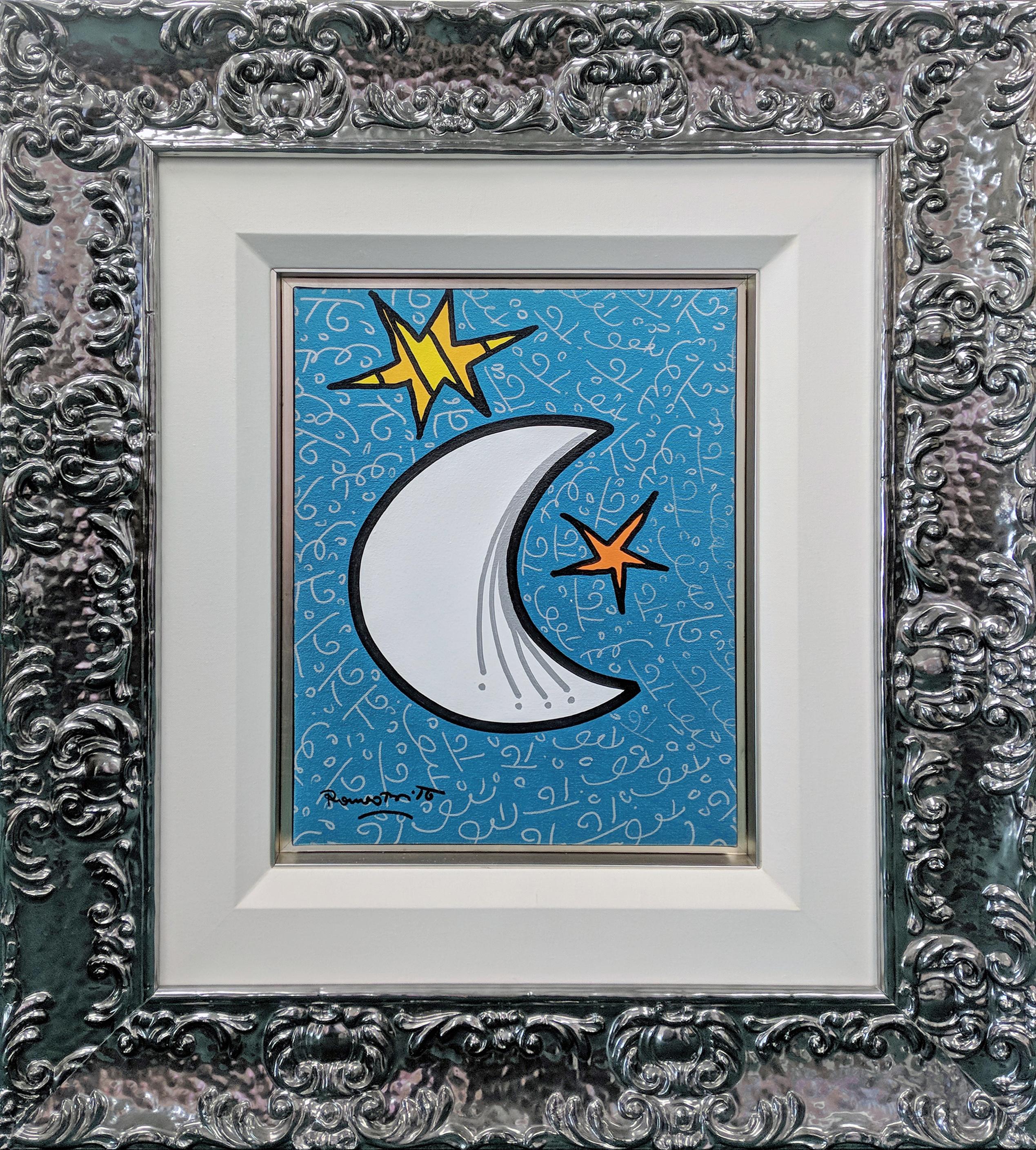 Romero Britto Still-Life Painting - OVER THE MOON