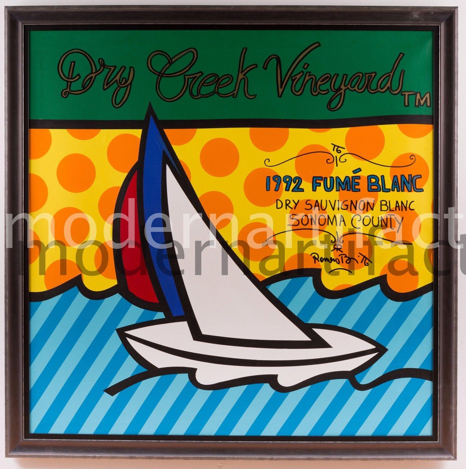 Artist: Romero Britto
Title: 1992 Fume Blanc
Date: 1994
Medium: Acrylic on Canvas
Dimensions: 48" x 48" inches Framed to 54" x 54"
Signature: Signed and inscribed on the back

Romero BRITTO Authentic and Original Painting!! Submit Best Offer: The