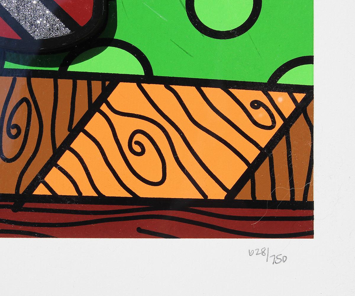 “Fall” Colorful Three Dimensional Abstract Serigraph Edition 628 of 750  5