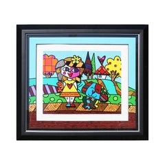 “Fall” Colorful Three Dimensional Abstract Serigraph Edition 628 of 750