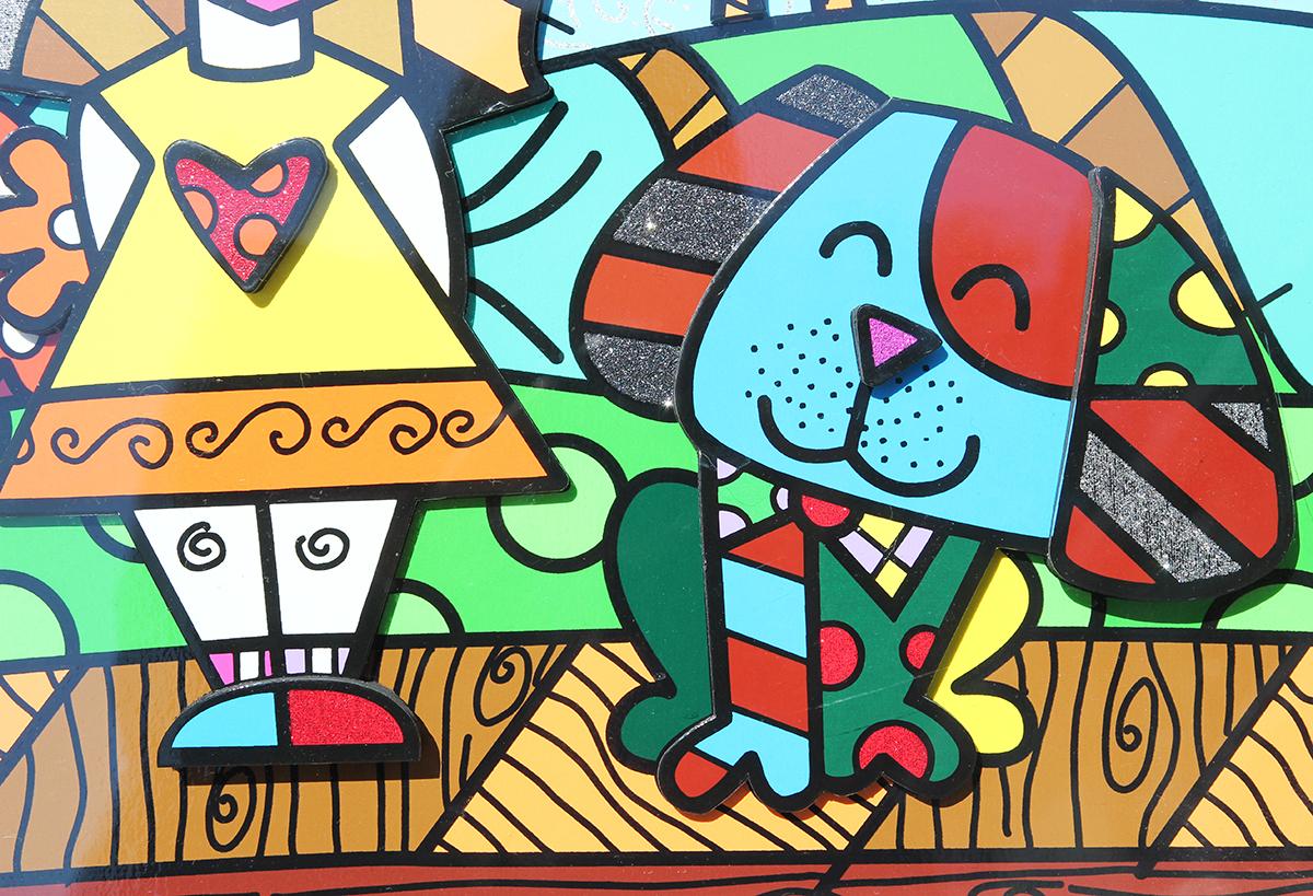 “Fall” Colorful Three Dimensional Abstract Serigraph Edition 628 of 750 1