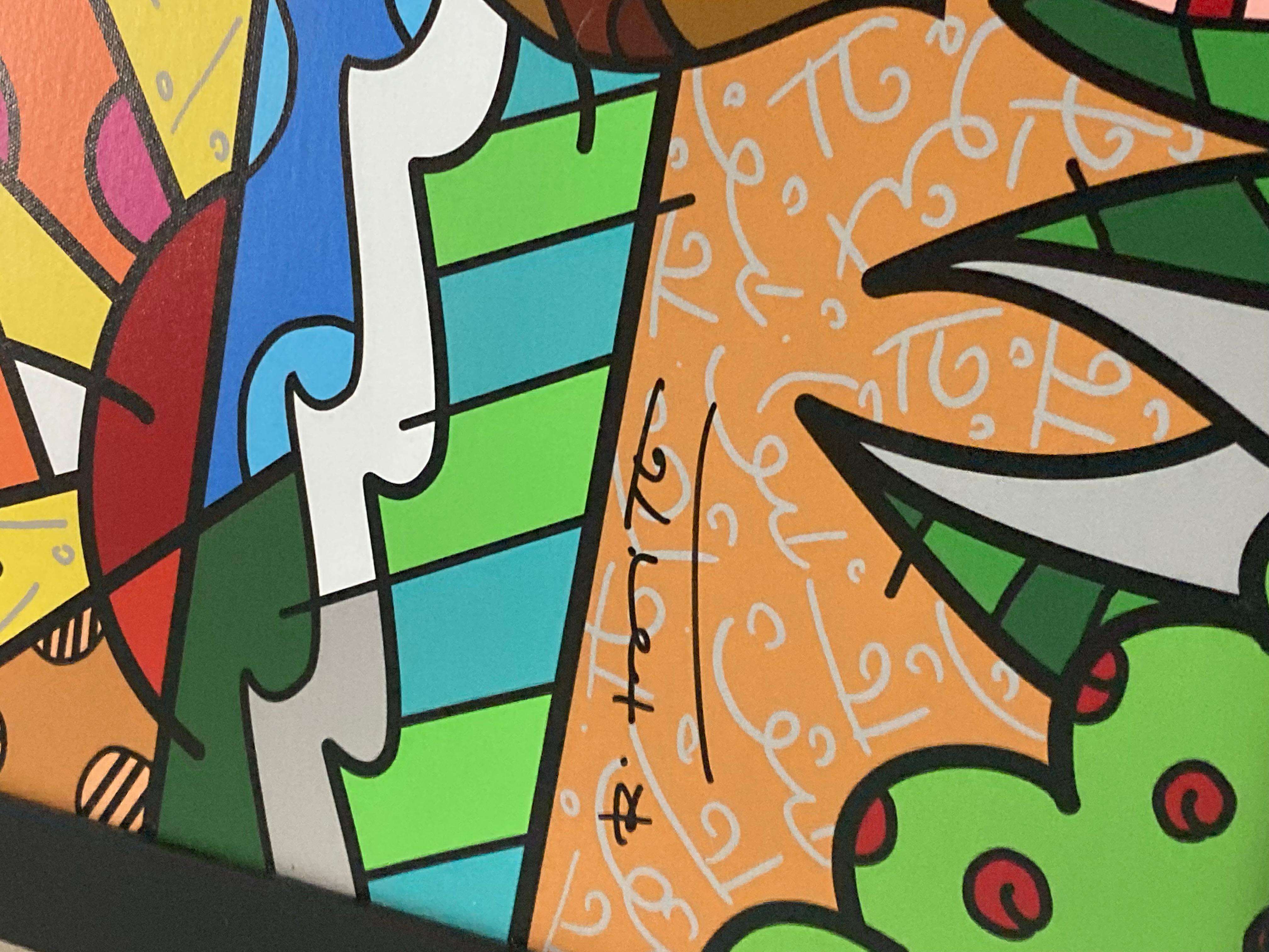 Questa è una Giclee originale di Romero Britto firmata e numerata 