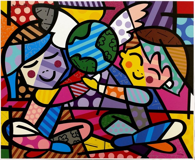 Romero Britto Romero Britto Silkscreen on paper "Tennis