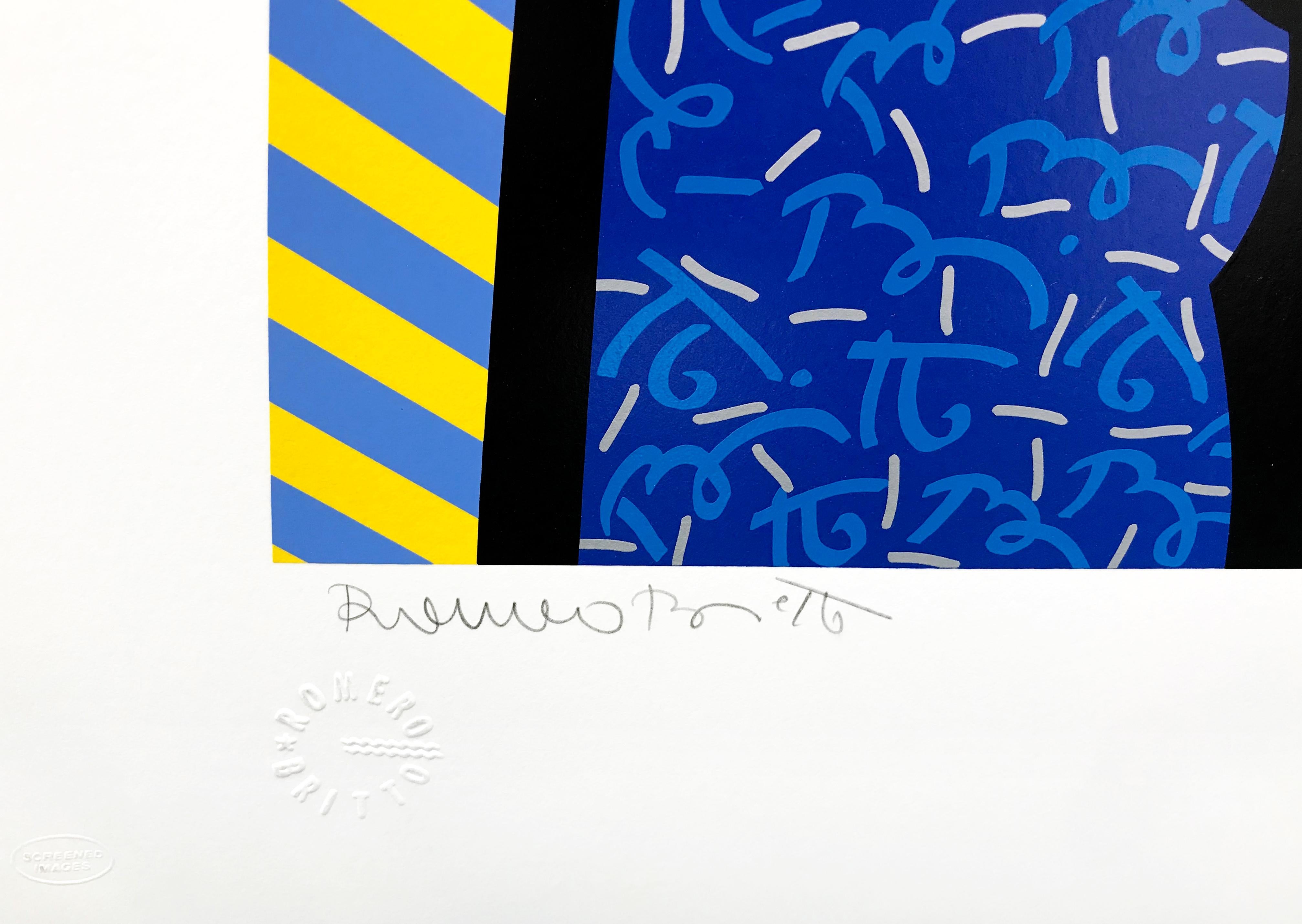 Home (grande serigrafia personalizzata incorniciata e firmata a mano) - Print di Romero Britto