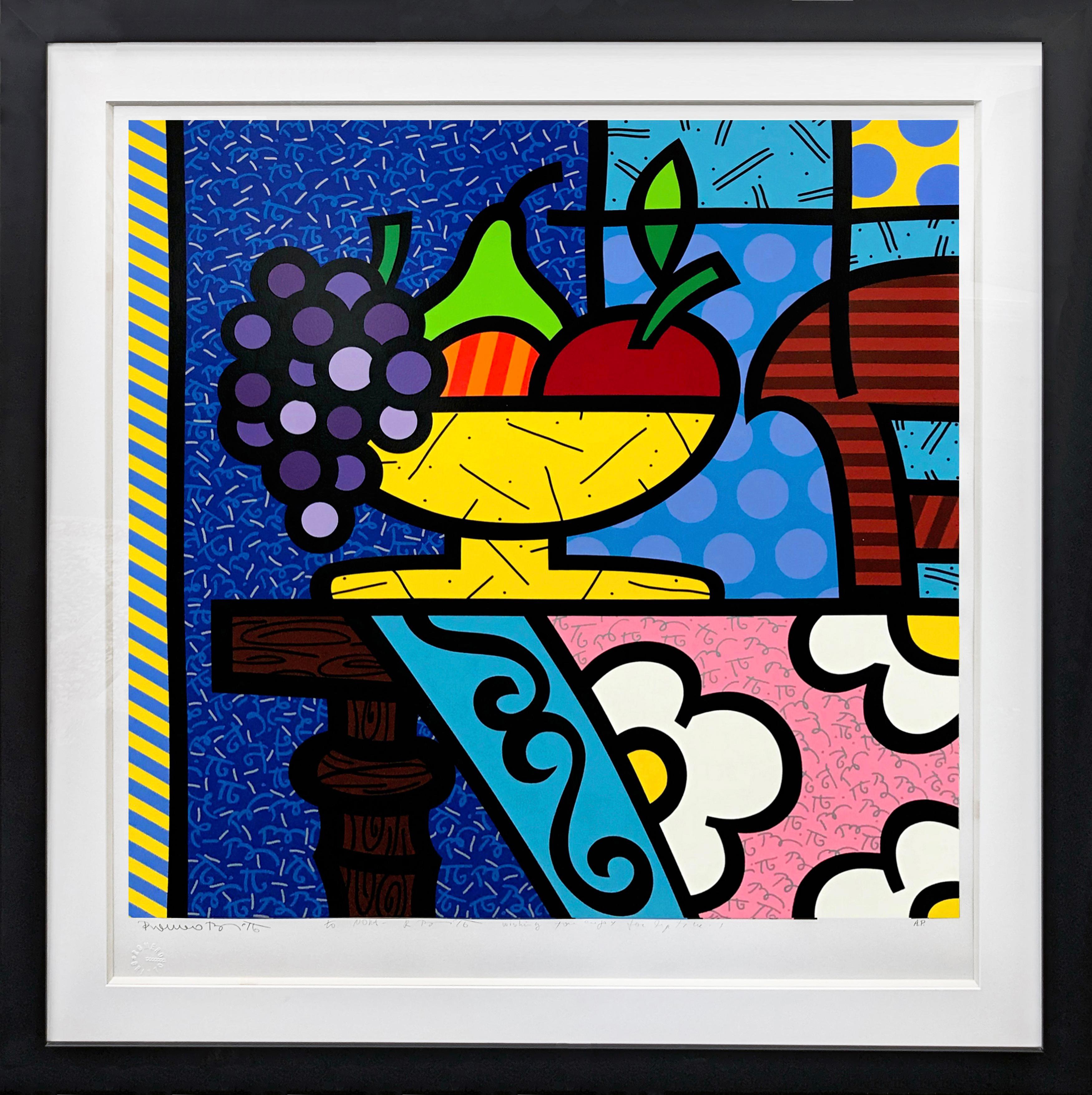Home Serigraph by Romero Britto, Hand Signed, Pop Art, Framed, 1990s