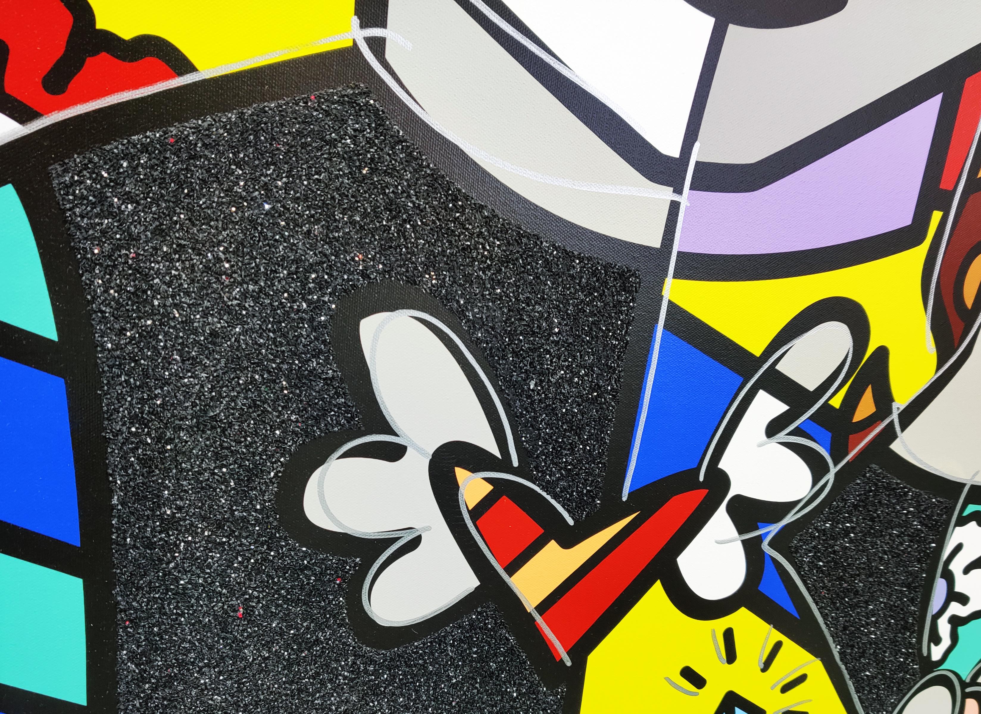 KISSES (EMBELLISHED CANVAS) - Print by Romero Britto