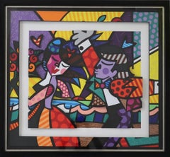 Sérigraphie de construction 3D « Follow Me » signée et numérotée à la main par Romero Britto, 2006