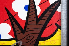 Romero Britto Hand Embellished Limited Giclee on Canvas "Family Tree"