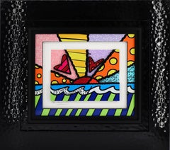 Romero Britto, 'Heart Sunrise', Signed Limited Edition 3D MultiMedia Sculptograp