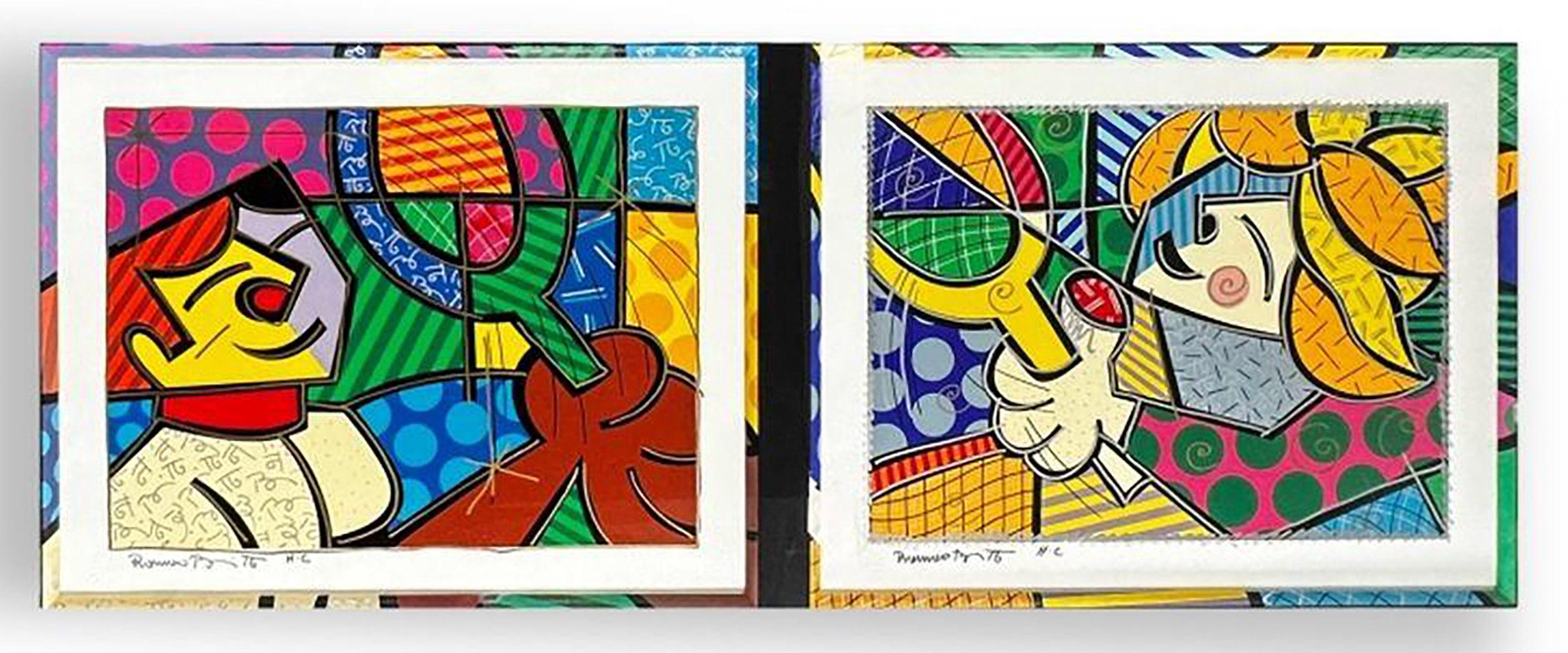 Romero Britto, Tennis suite, framed 1