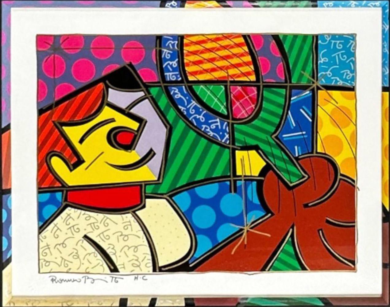 Romero Britto, Tennis suite, framed 4
