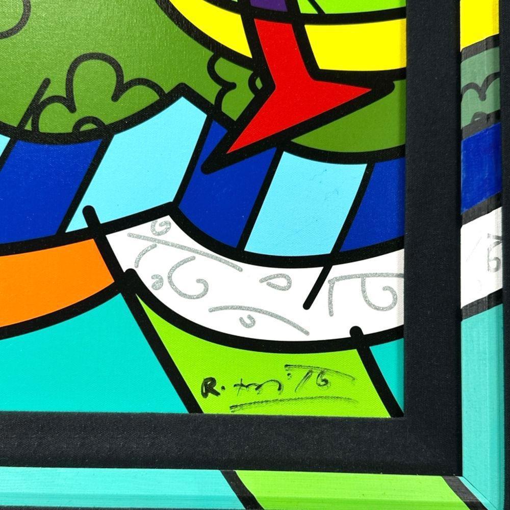 ROMERO BRITTO 'WINE COUNTRY RED' SIGNED & NUMBERED ON CANVAS - Pop Art Print by Romero Britto