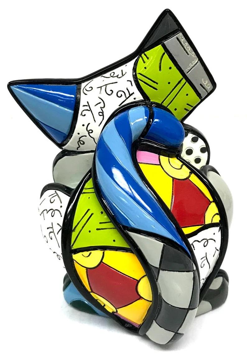 HAPPY CAT (SCULPTURE) - Sculpture by Romero Britto