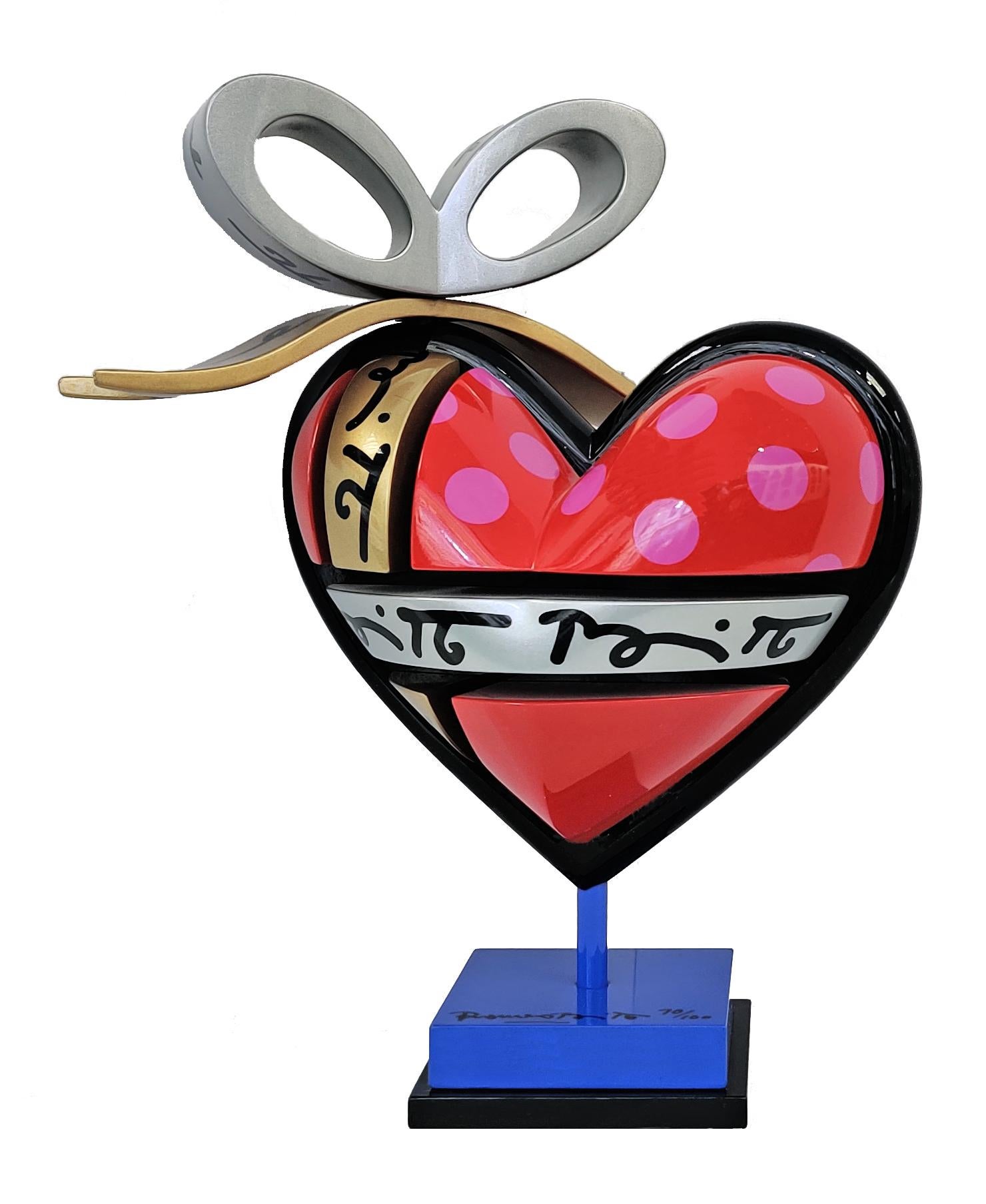 Romero Britto Figurative Sculpture - HEART