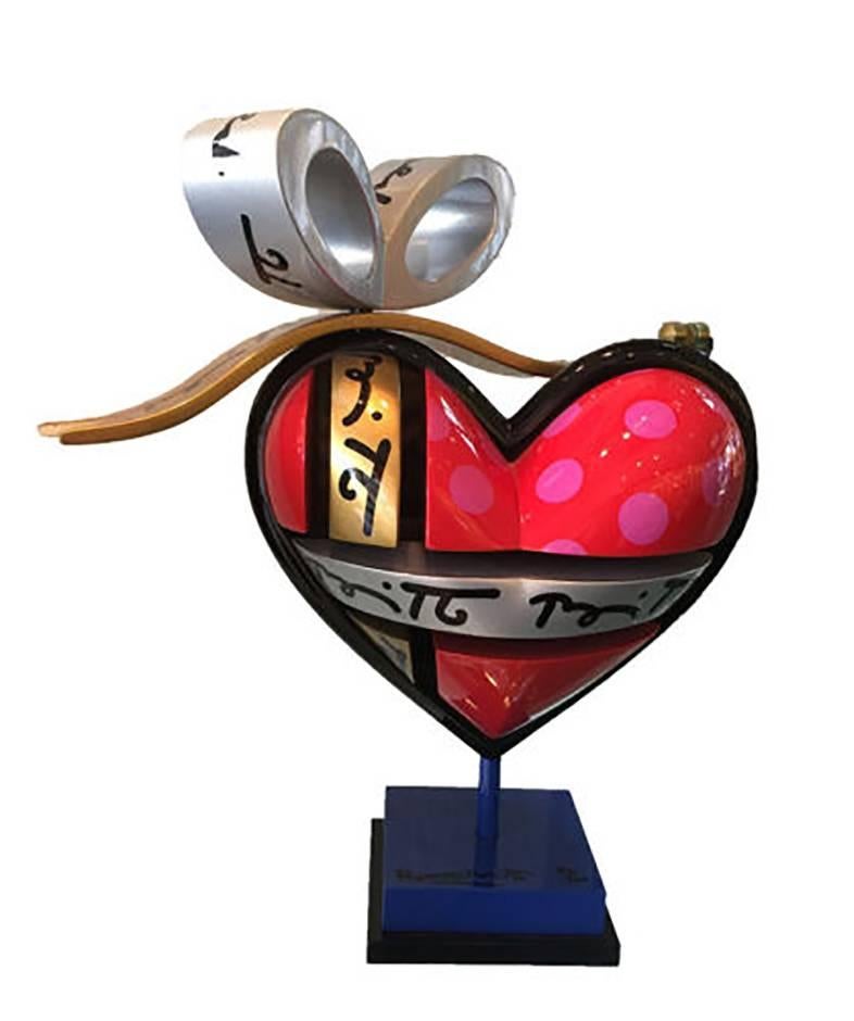 Romero Britto Figurative Sculpture - HEART