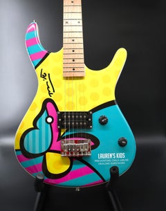 Romero Britto, limitierte Auflage, entworfen und handsigniert, Viper Electric Guitar, Electric Guitar
