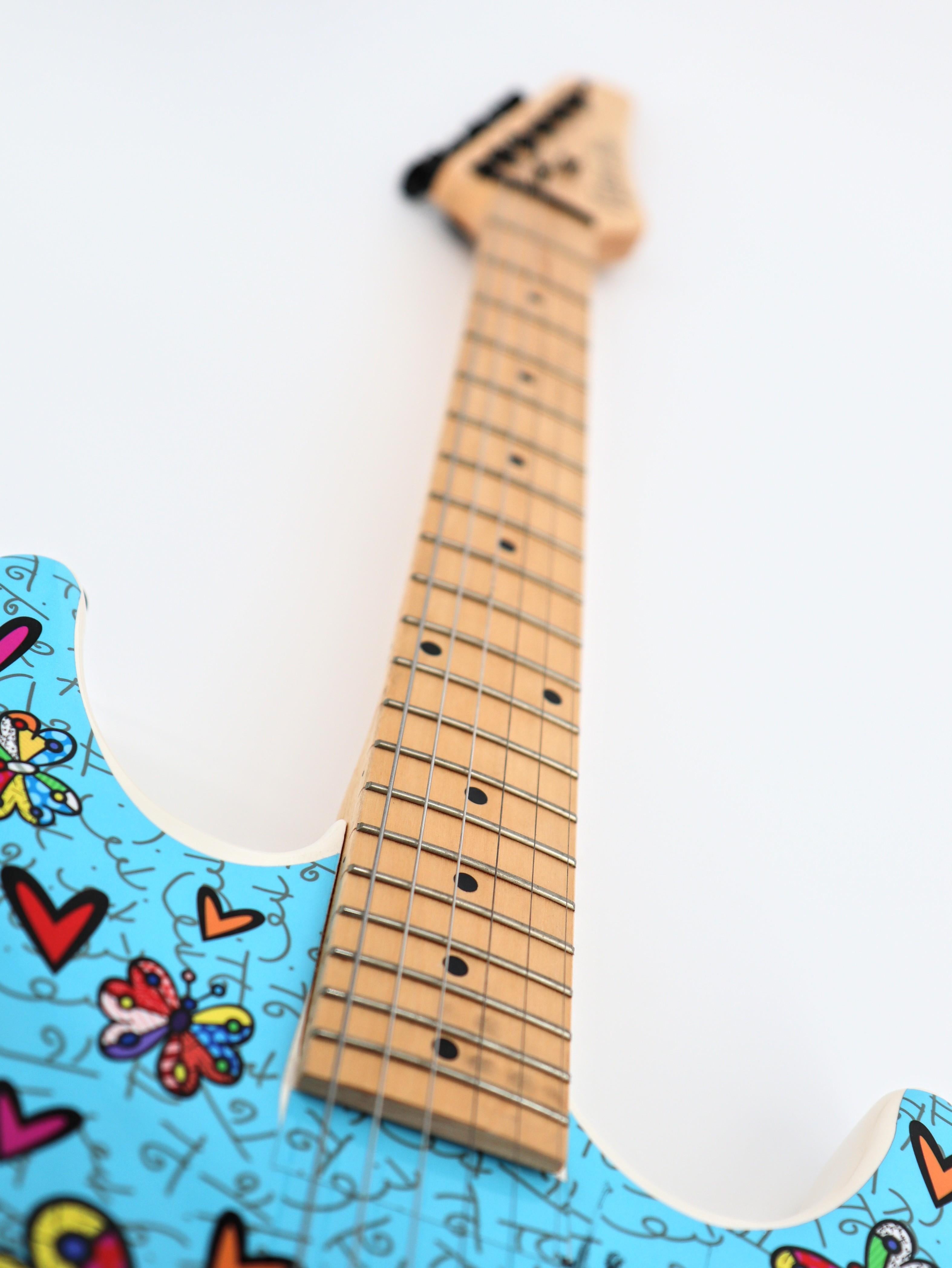 Romero Britto, Limited Edition, Hand Signed, Viper Electric Guitar 10