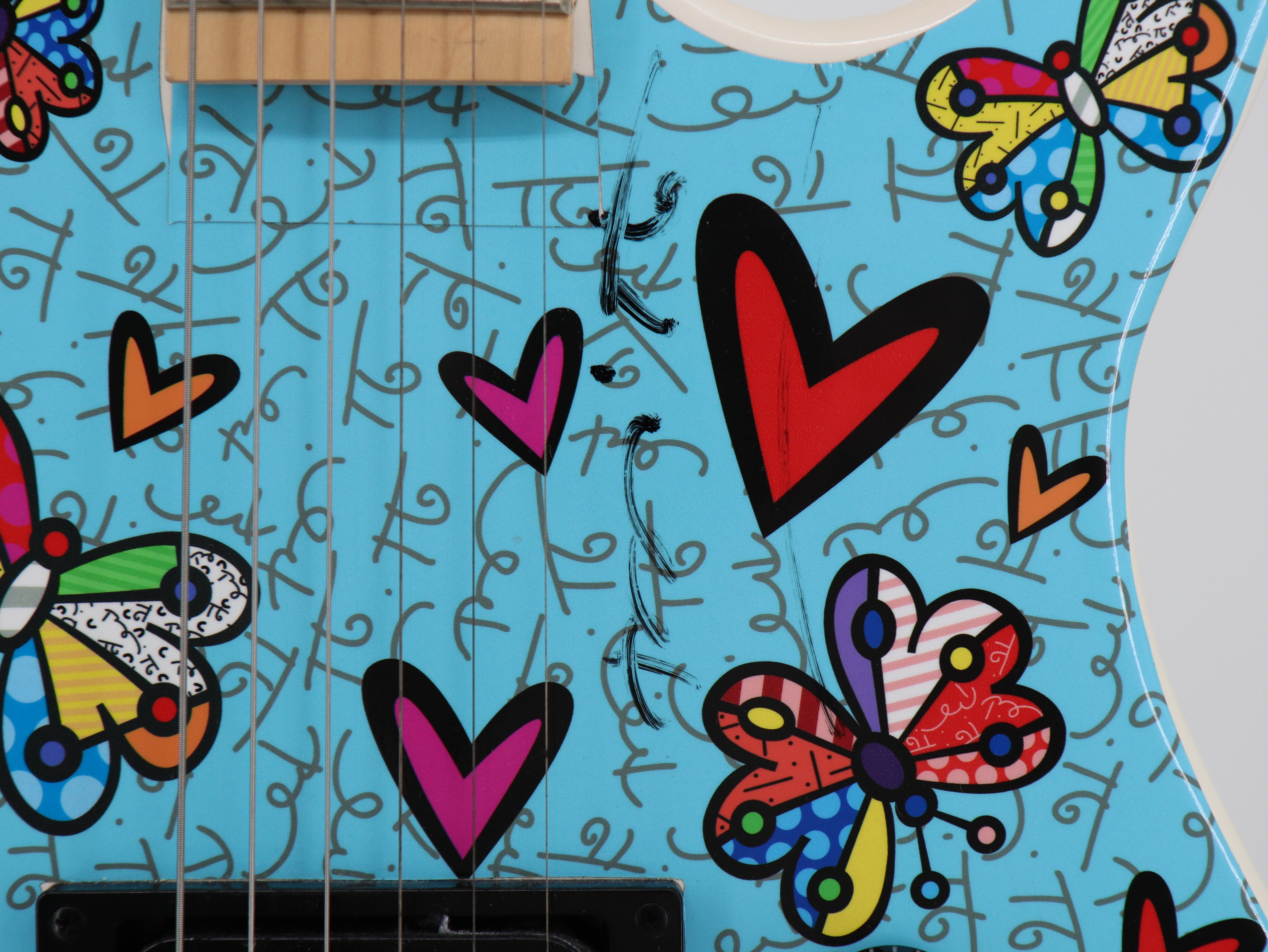 Romero Britto, Limited Edition, Hand Signed, Viper Electric Guitar 2