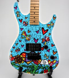 Romero Britto, Limited Edition, Hand Signed, Viper Electric Guitar