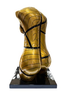 Torso (Gold), large unique hand embellished sculpture