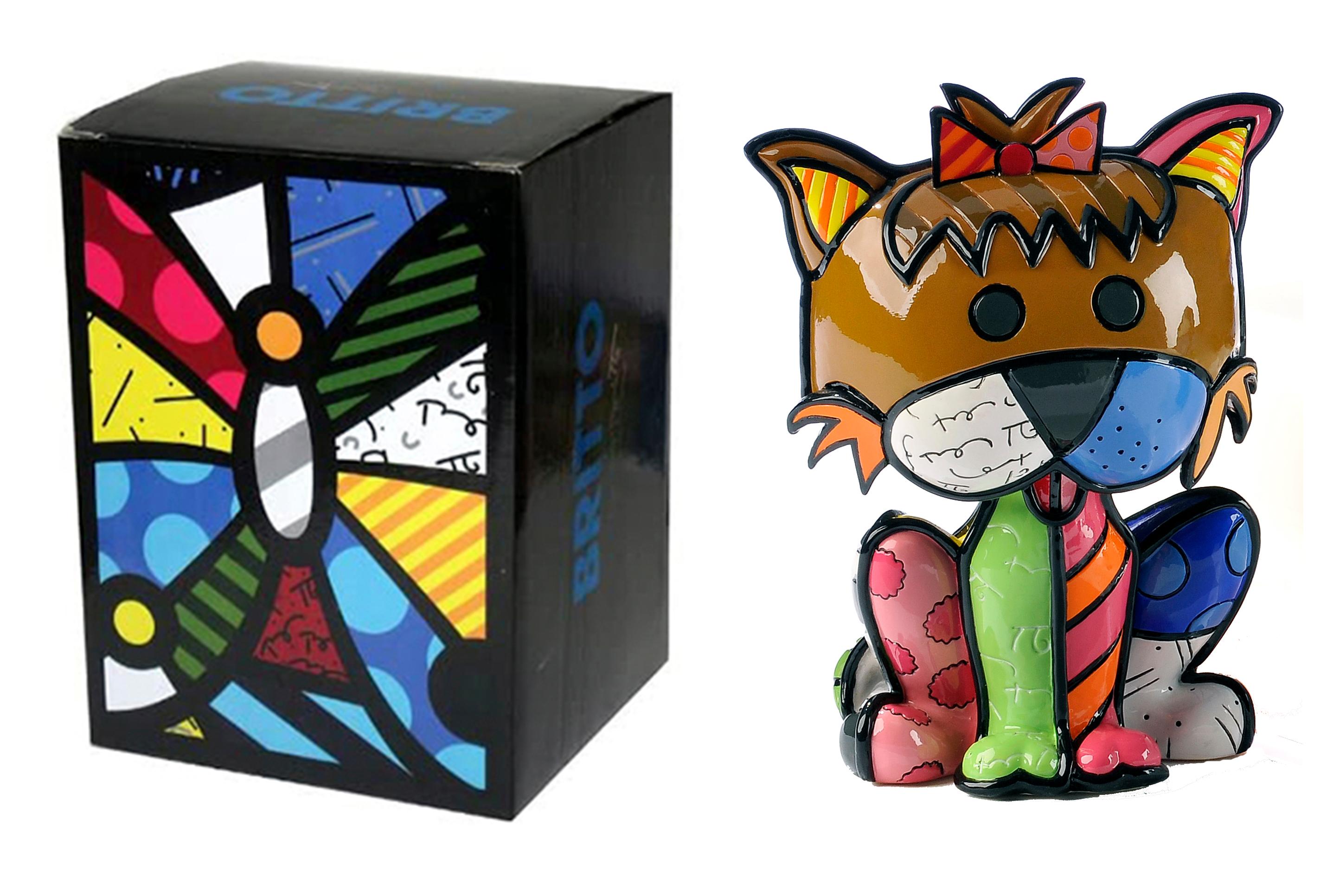 Romero Britto Abstract Sculpture - YORKSHIRE TERRIER (FIRST EDITION SCULPTURE)