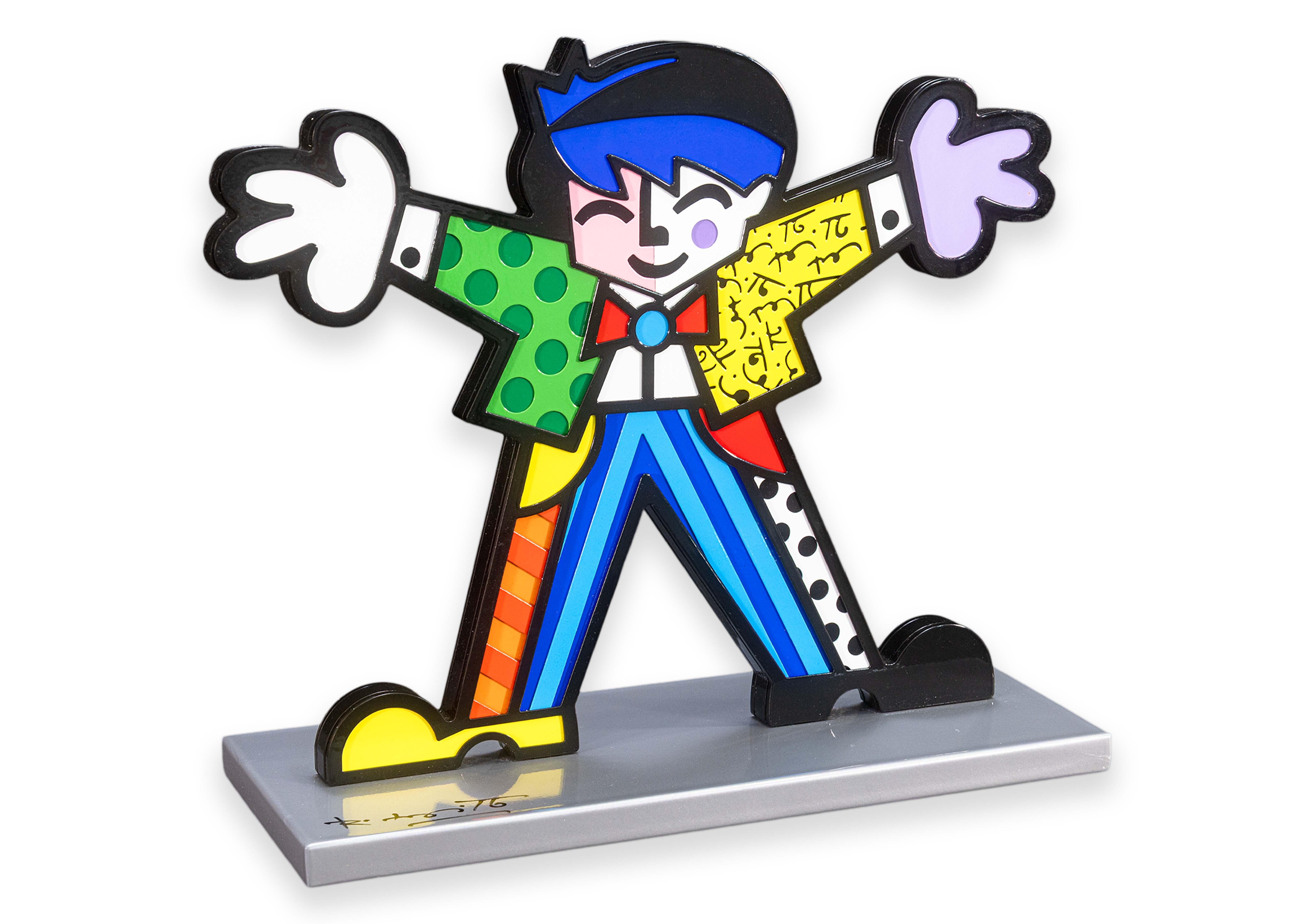 Romero Britto – Big Hug, 2009 Signed Enamel on Iron Sculpture Pop Art 471/1000 For Sale 5