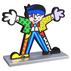 Romero Britto – Big Hug, 2009 Signed Enamel on Iron Sculpture Pop Art 471/1000