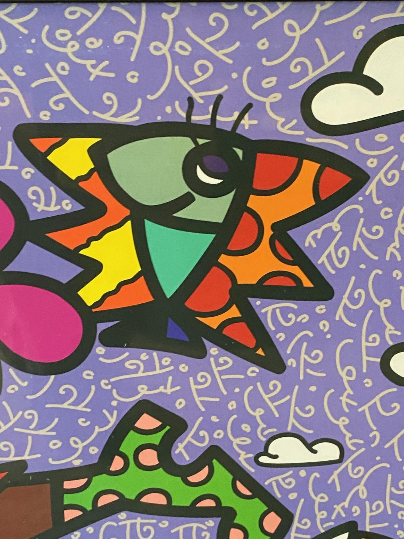 Romero Britto Firmato Bazillion Art Limited Ed Serigrafia Tina la Ragazza Pirata in vendita 7