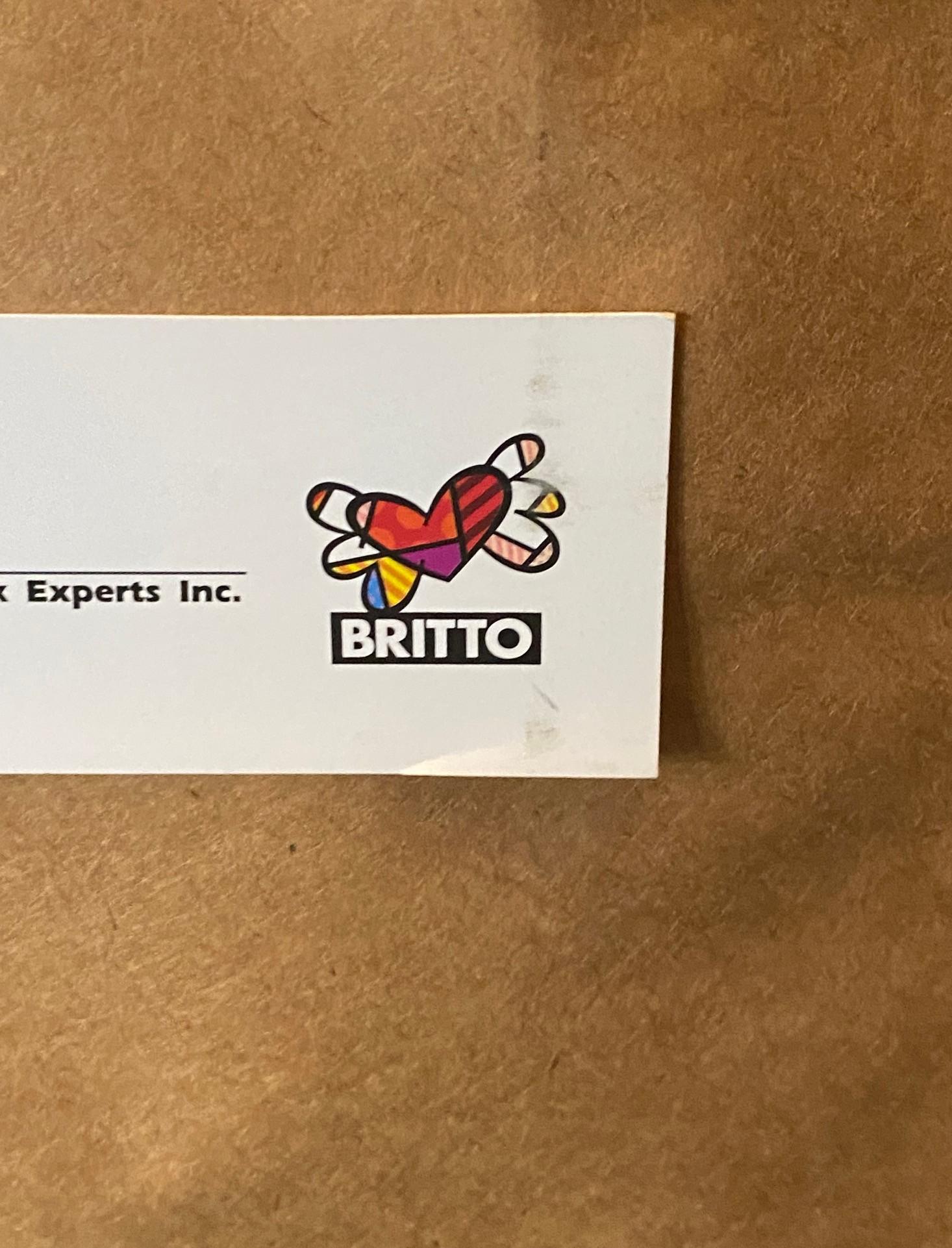Romero Britto Firmato Bazillion Art Limited Ed Serigrafia Tina la Ragazza Pirata in vendita 11