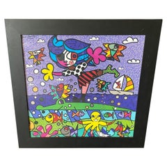 Serigraphie Bazillion Art édition limitée Tina the Pirate Girl signée Romero Britto