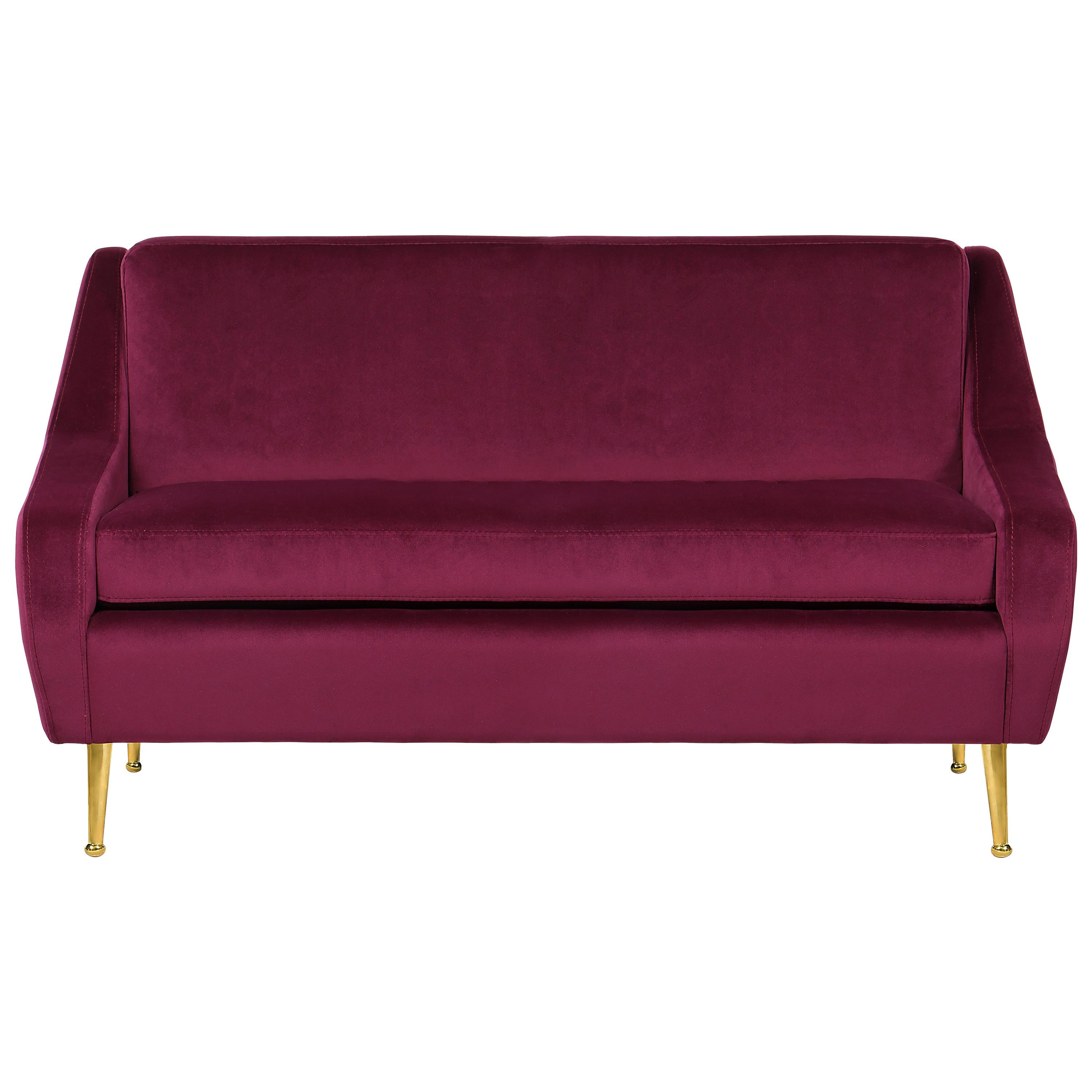Romero Sofa in Red Velvet For Sale