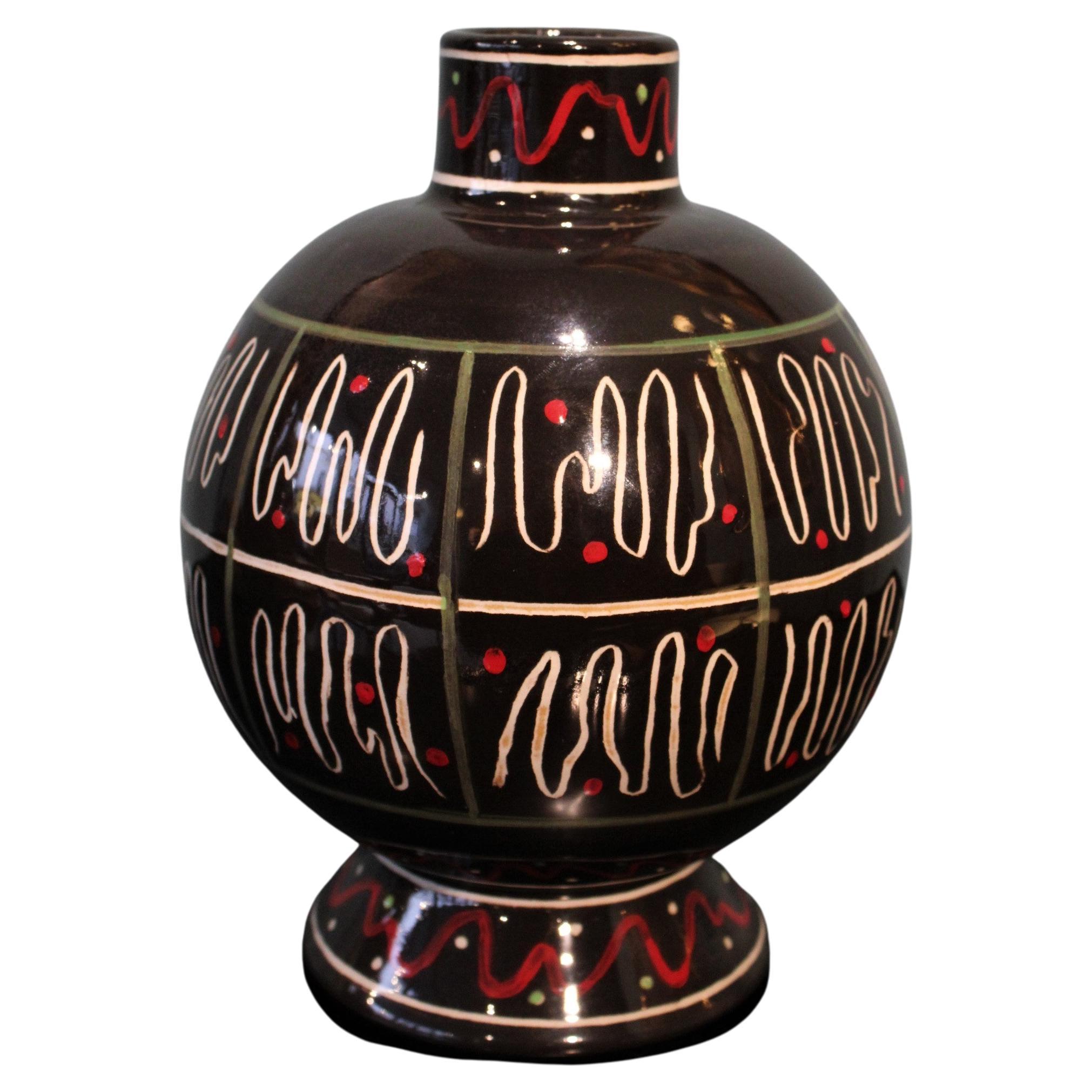 Rometti Ceramic Vase, circa For Sale